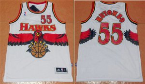 Maillot De Basket Eastern Atlanta Hawks Dikembe Mutombo 55 Engrener Classic Retro Blanc